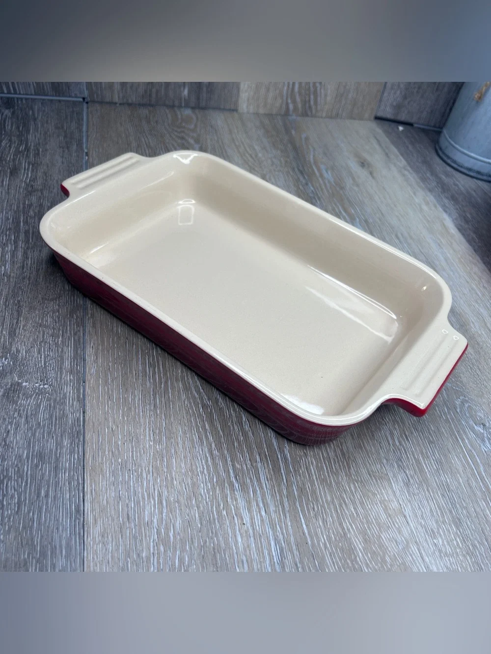 Le Creuset Red Stoneware Baking Set Oval Square Rectangular Premium Bakeware